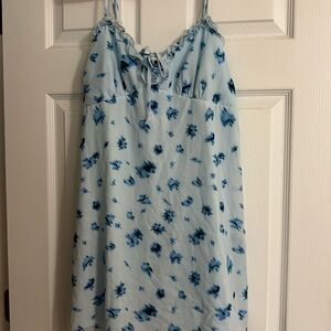 Blue Floral Women's mini dress
